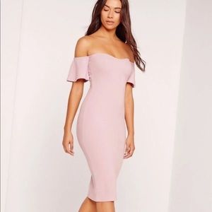 Missguided Off The Shoulder Midi Dress